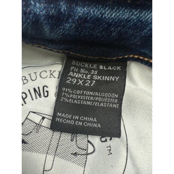 Buckle Black Fit 35 Ankle Skinny Jeans Size 29x27 - Picture 4 of 6